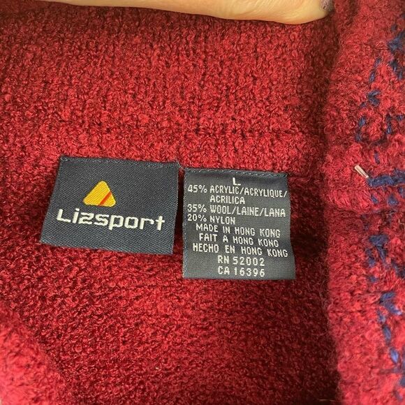 NWT 80’s Liz Sport Womens Acrylic/Wool Blend Turtleneck Sweater Size L - Picture 6 of 6